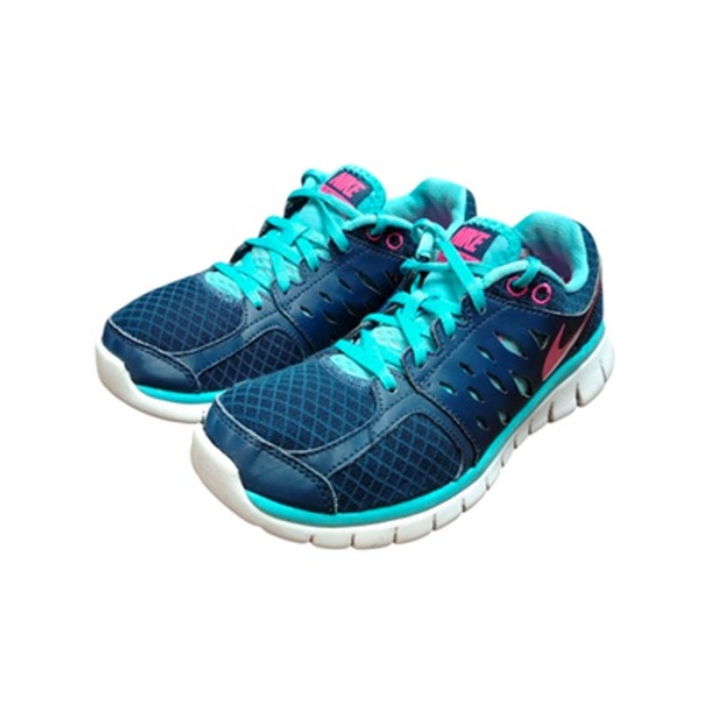 Nike Flex Running Shoes Womens 6.5 Blue Teal Pink Mesh Lightweight 580440-403